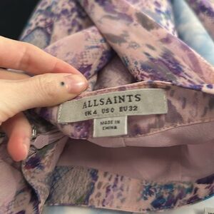 ALLSAINTS RHEA MASALA SKIRT IN MINK PINK Size 0